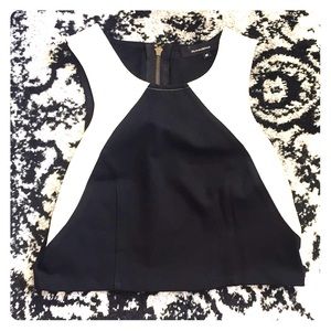 Black and white pleather crop top